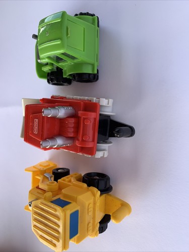 Mattel Lot Of 3 Work Trucks Toys Kids Green, Red , Yellow F8 - Picture 5 of 6