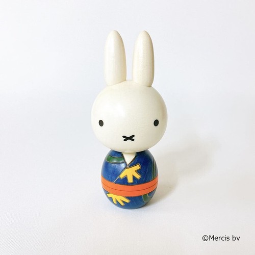 Usaburo Kokeshi Miffy Holzpuppe Höhe: 5,12 Zoll (13 cm) Farbe: blau - Bild 7 von 7