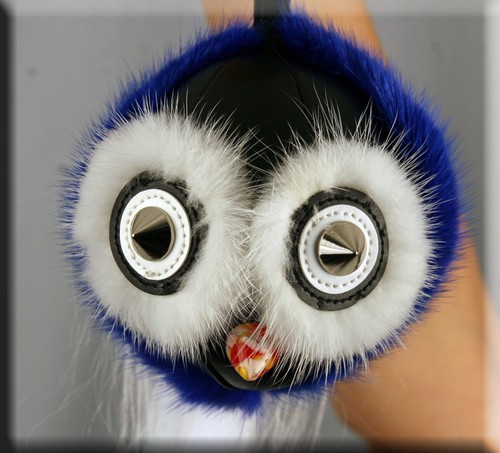 Nuevo Llavero Piel Búho Azul Mitchies Monstruos Extra Grande Talla Efurs4less - Imagen 1 de 4