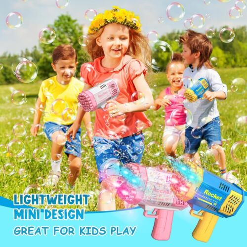 Bubble Machine Gun Set - Mini Bubble Maker Toys for Boys Girls Toddlers - 2 Pack - Picture 8 of 10