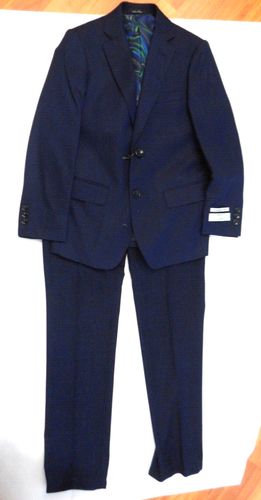 Boys T.O. Navy Blue Jacket & Pants 2PC. Suit Regular Sizes 14 - 20