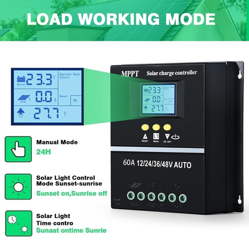 100A MPPT Solar PV Regulator 4000W 12V 24V 36V 48V Solar Charge Controller LCD - Picture 12 of 20
