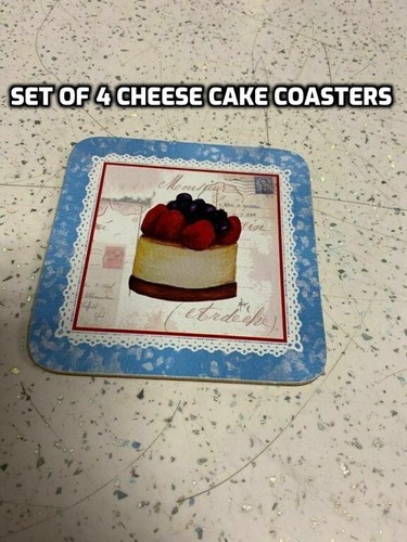 Juego de 4 posavasadas cuadradas laminadas con respaldo de corcho taza comedor - Imagen 1 de 2