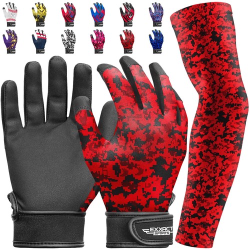 Guantes de bateo de béisbol Exxact Sports para niños con manga de brazo para niños y niñas - Imagen 65 de 120