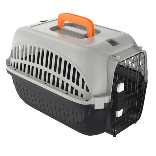 Transportbox für Katzen und kleine Hunde Auto Hundebox Transporttasche Grau NEU - Bild 10 von 11