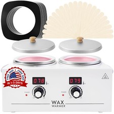 Doble Maquina Calentador De Cera Para Depilar Kit Cejas Axilas Cuerpo Completo..