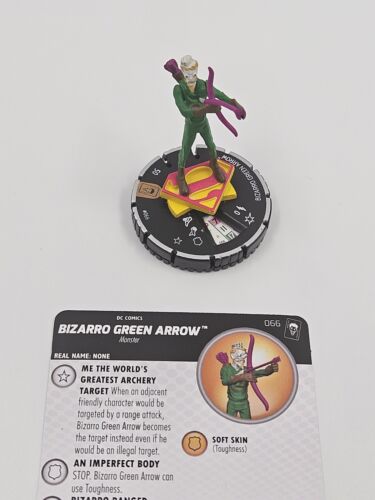 HEROCLIX Joker's Wild Set Chase #066 BIZARRO GREEN ARROW w/Card - Picture 1 of 5