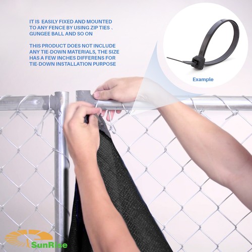 1ft Custom Windscreen Privacy Fence Screen Heavy Duty Mesh Shade Cover 3Colors - Picture 5 of 25