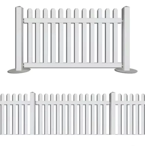 Portable Fencing Events White PVC Picket Fence Temporary 1000mm wide Posts - Picture 4 of 30