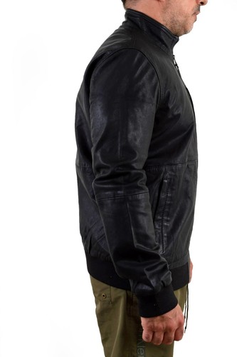 NEW Levis Mens LEATHER JACKET black size L Biker Racer Casual Bomber 72478 0002 - Picture 6 of 16