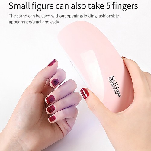 6W Mini Nail Lamp UV LED Gel Polish Cured Nail Dryer Machine Portable Dry Tool - Bild 2 von 14