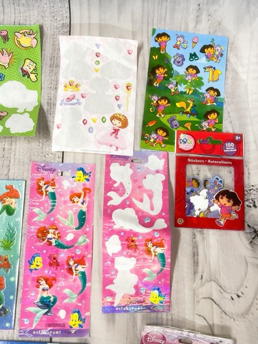 Vtg 2000s Nostalgia Disney Sticker Lot Princess Ariel Tinkerbell Dora SpongeBob - Picture 9 of 10