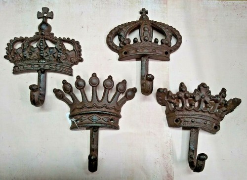 Royalty Crown King Queen Einzelhaken Küche Badetuch Hut rustikal Gusseisen