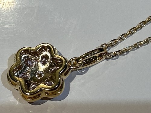 QVC Yellow Gold Plated Sterling Silver Simulated Morganite & Diamonique Necklace - Picture 8 of 24