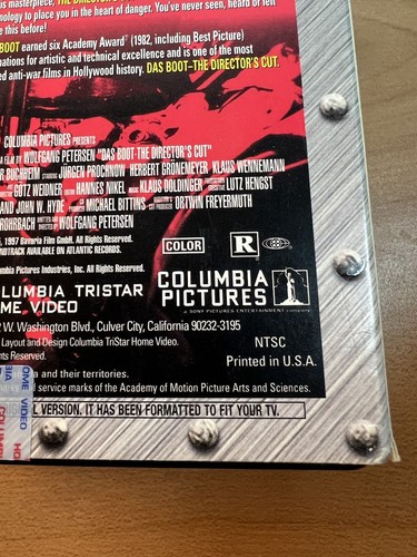 Das Boot - The Directors Cut (VHS, 1997, Directors Cut) 2 Tape Set• Rated R - Picture 6 of 8