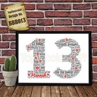 PERSONALISED Teenager's 13th Birthday Present Print wordart greeting poster gift