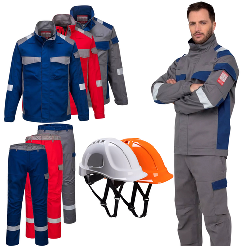 Bizflame Industry Flame Resistant Two Tone FR Jacket FR Trousers Safety Workwer - 第 1/27 張圖片