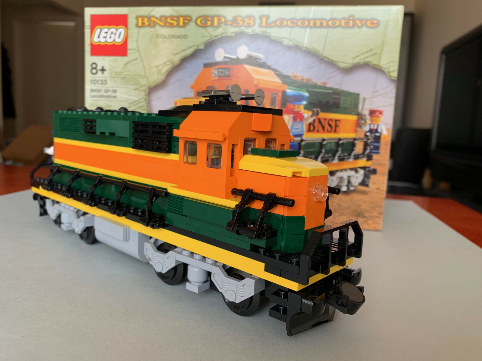 Lego Trenes Locomotora de Burlington Northern Santa Fe (10133) instrucciones W + Caja Lego Trenes Locomotora de Burlington Northern Santa Fe (10133) instrucciones W + Caja