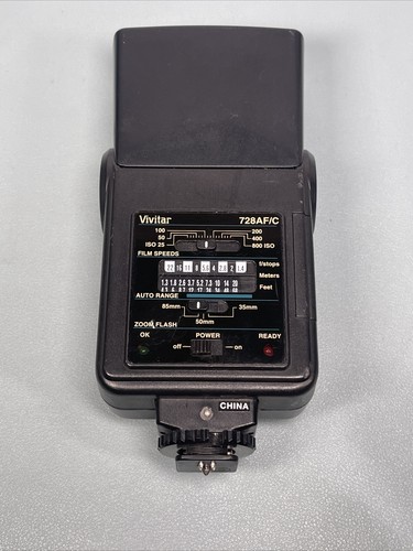 VIVITAR 728af Shoe mount flash for Canon - CLEAN - TESTED - WORKS - Picture 13 of 16