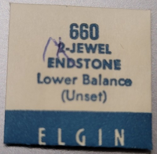 SB5: Genuine ELGIN Watch Parts | Calibers 617-680 | Wheels - Balance - Screws - Picture 21 of 30