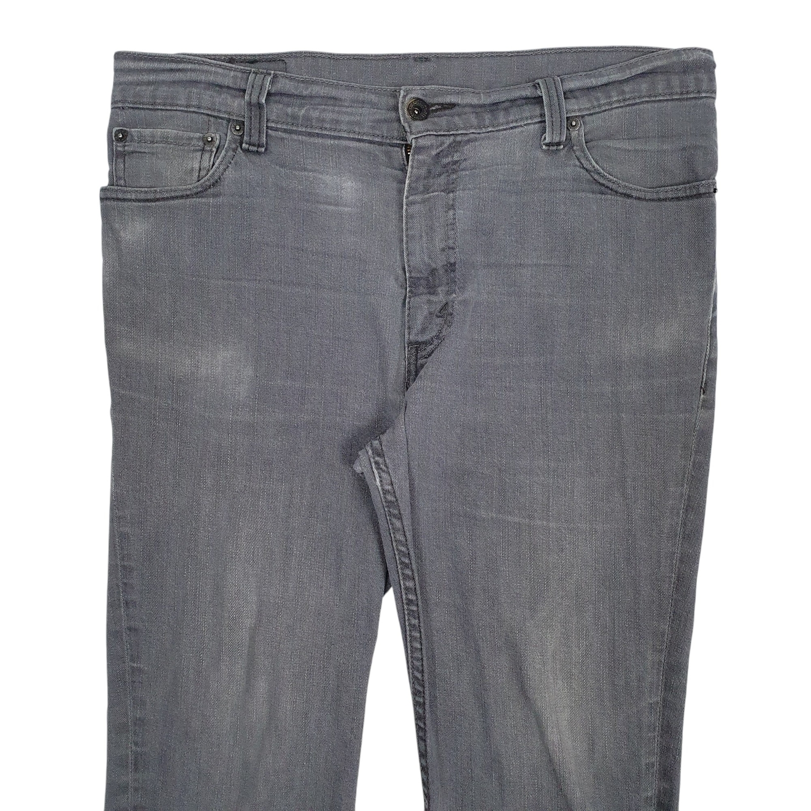 LEVIS 510 Jeans Skinny Fit Grey Denim Trousers Mens W36 L30 image 2