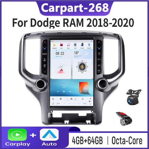 For Dodge RAM 1500 2500 3500 2018-2020 GPS Navi 12.1" Car Head Unit Radio Stereo