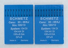 20 SCHMETZ 134DI 134 KK DI, 135x8 DIA, DPx8 size 120/19 Sewing Machine Needle