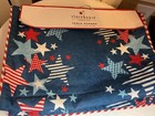 TOMMY BAHAMA TABLE RUNNER (1) 16 X 90 BLUE RED WHITE STARS 100% POLYESTER NWT
