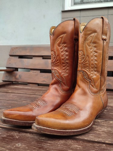Buffalo Authentic Vintage Brown Leather Western Cowboy / Cowgirl Boots EU 40 E - Picture 7 of 24