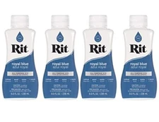 Rit Dyes royal blue liquid 8 oz. bottle [PACK OF 4 ]