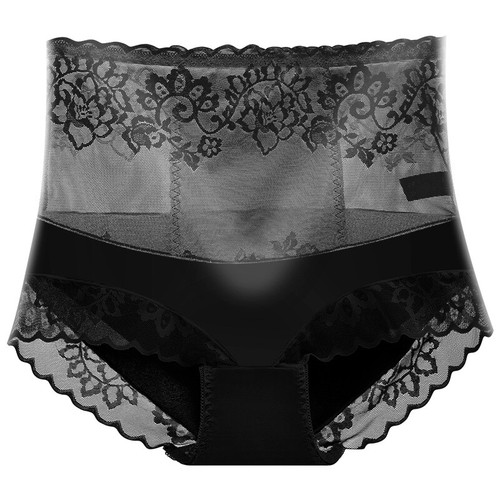 Slip mutandine donna vita alta maglia pizzo mutandine biancheria intima trasparente lingerie - Foto 12 di 24