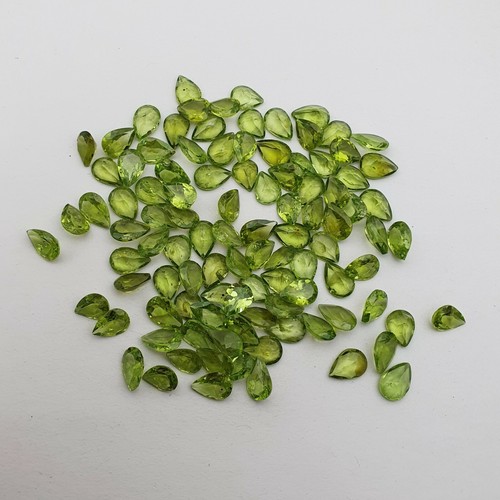 Lote de 33 piedras preciosas sueltas corte de pera de peridoto natural 7*9-7*10 mm 51 quilates - Imagen 2 de 5