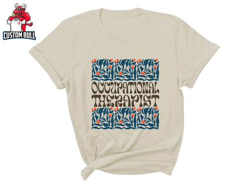 Floral Occupational Therapist Shirt, Retro OT Shirt, Occupational Therapy Shirt, - Picture 4 of 7