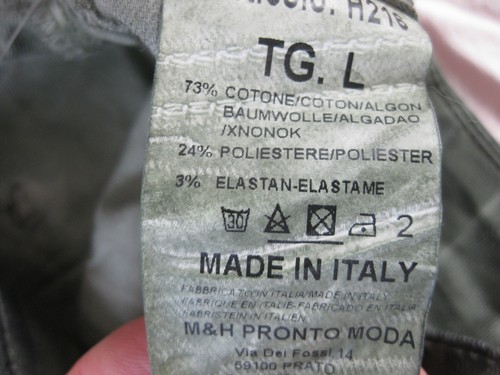 Hose Italy Gr.L, grün, 3%Elasthan - Bild 2 von 2