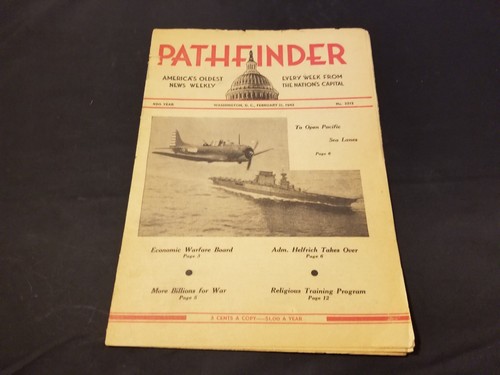 Lot Of 2 Pathfinder Weekly News Paper Magazine February & June 1942 World War 2 - Picture 3 of 8