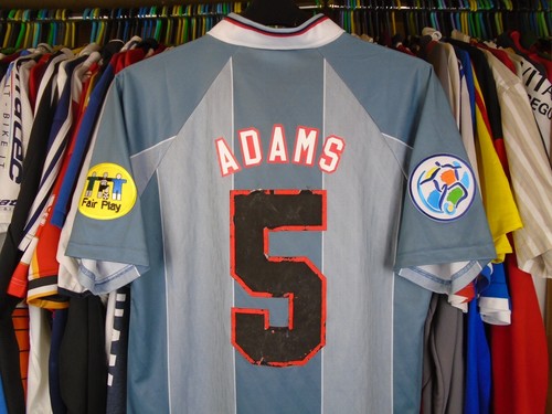 ENGLAND EUROS 1996 AWAY UMBRO FOOTBALL SOCCER SHIRT JERSEY XL #5 ADAMS - Picture 9 of 12