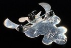 Large ZUNI TURQUOISE CORAL STERLING THUNDERBIRD PIN/PENDANT FYC Native American — photo 5