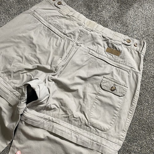Mens 38x32 Cabela’s Outdoors Beige Tan Convertible Pants Hiking - Picture 4 of 8