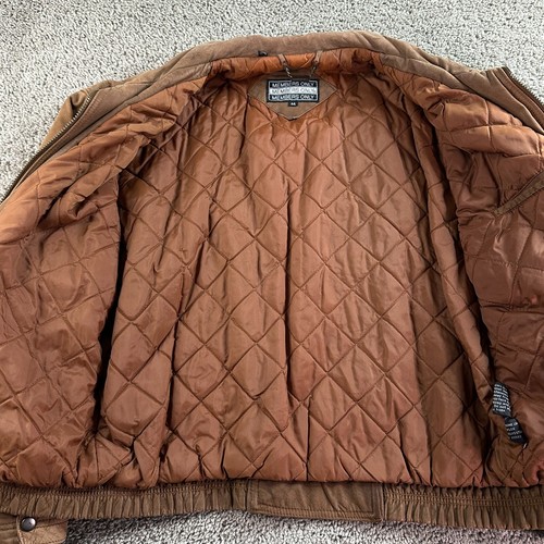 VINTAGE Members Only Leather Jacket Mens 44 Suede Bomber Quilt Lined 90s * - Picture 7 of 22