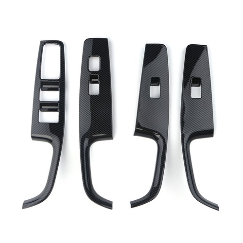 Carbon Fiber ABS Window Lift Switch Panel Cover Trim For Genesis G80 2017-2020 - Picture 1 of 6