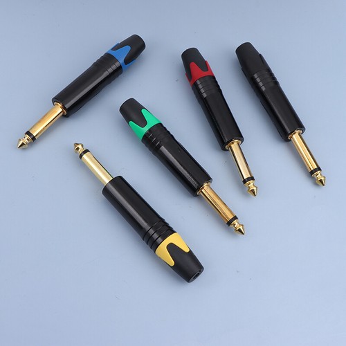 6.35 Mm Gold-plated Microphone Audio Plug Mute Plug Connector Jack Mono Plug - Afbeelding 7 van 15