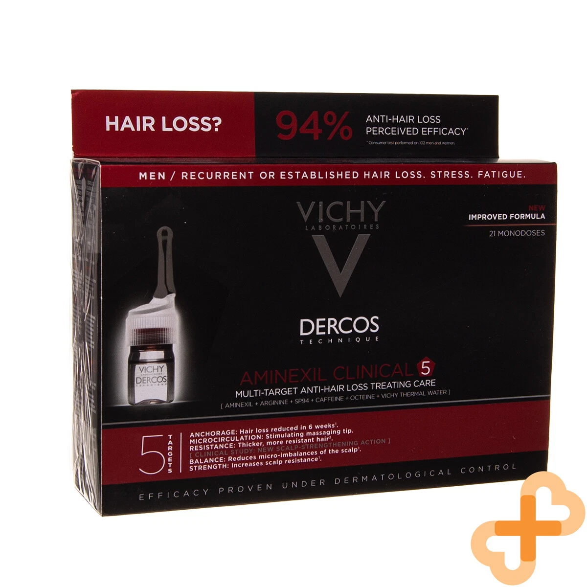 Vichy Dercos Aminexil Clinical 5 Anti Hair Loss 21x6ml Men Treatment Stimulating
Opens in a new wind