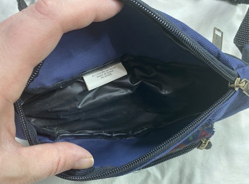 Vintage Northwest Territory Bauchtasche Hüfttasche Gürteltasche blau Aztekenmuster 90er - Bild 3 von 10