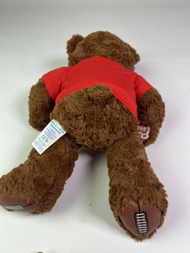 Build A Bear Teddy Bear Plush Nebraska Corn Huskers Stuffed Animal Football - Picture 6 of 9