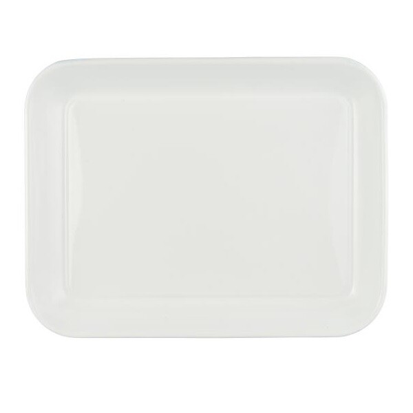 Rechteckig Weiß Emaille Tablett 34 CM Von Ib Laursen-image