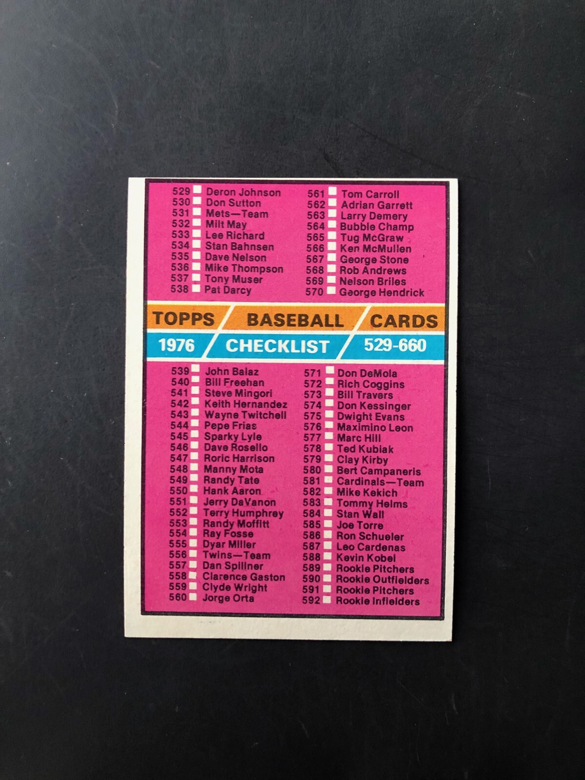 1976 Topps Baseball Cards Pick A Player Singles 1-660 Complete your Set ~SHIP $1 - Picture 395 of 405