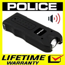 POLICE Stun Gun 628 700 BV Rechargeable LED Flashlight Siren Alarm 