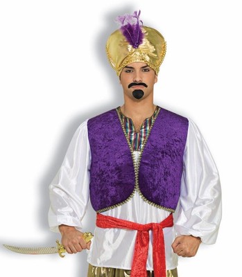 Adult Desert Prince Shirt and Vest Combo Aladdin Genie Shirt Adult Size Standard