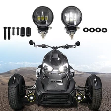 LED Fog Auxiliary Lights with Mounting Brackets For Can-Am Ryker All Models