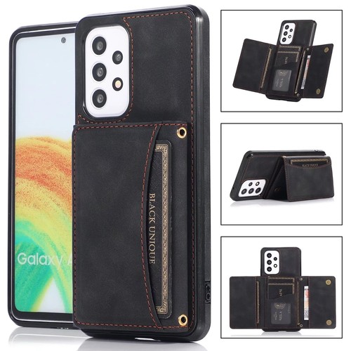 For Samsung Galaxy A53 A33 5G Case wallet ID Card Holder slot Leather back cover - Foto 21 di 60